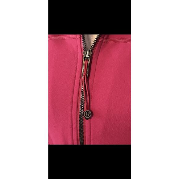 Lululemon In Stride Jacket Full Zip •8• Thumbholes Pockets Violet Red LW4AW4S - Picture 5 of 8